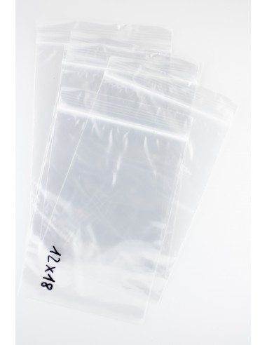Bolsas con Autocierre Zip transparentes de 12 x 18 cm