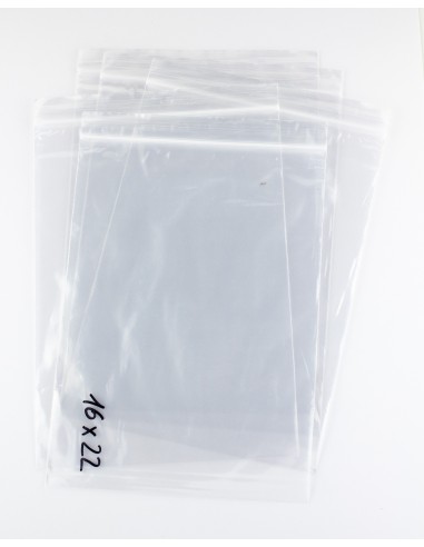 Bolsas con Autocierre Zip transparentes de 16 x 22 cm