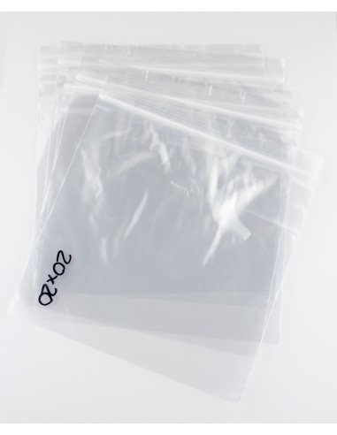 Bolsas con Autocierre Zip transparentes de 20 x 20 cm