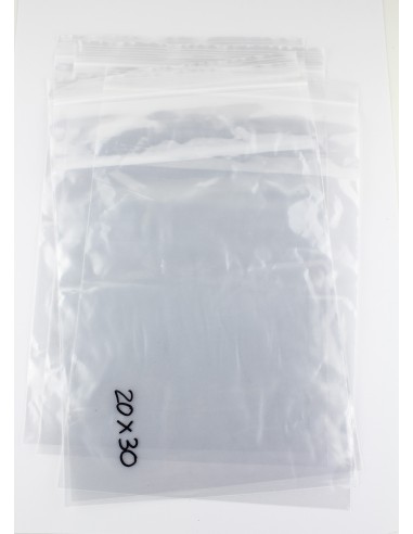 Bolsas con Autocierre Zip transparentes de 20 x 30 cm