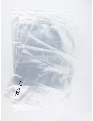 Bolsas con Autocierre Zip transparentes de 23 x 32 cm