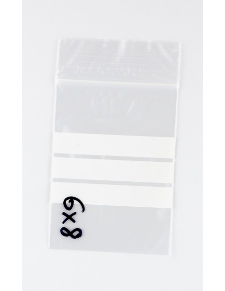 Bolsas con Autocierre y Bandas para Escribir 6 x 8 cm