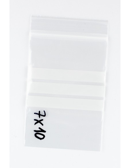 Bolsas con Autocierre y Bandas para Escribir 7 x 10 cm