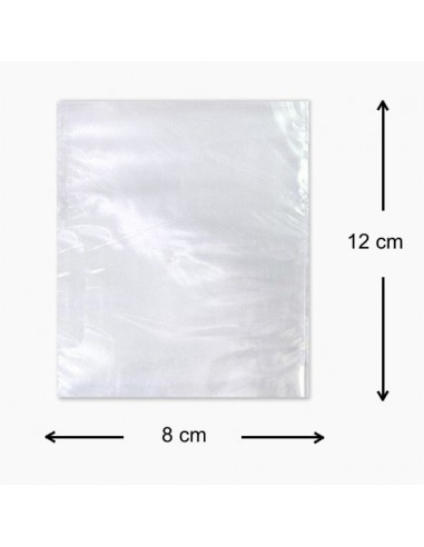 Bolsas de Polietileno sin Cierre Transparentes de 8 x 12 cm