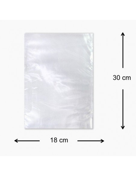 Bolsas de Polietileno sin Cierre Transparentes de 18 x 30 cm