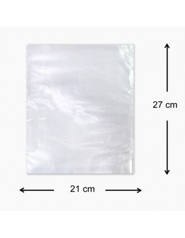 Bolsas de Polietileno sin Cierre Transparentes de 21 x 27 cm