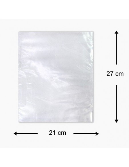 Bolsas de Polietileno sin Cierre Transparentes de 21 x 27 cm