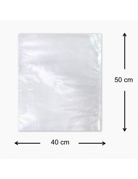 Bolsas de Polietileno sin Cierre Transparentes de 40 x 50 cm