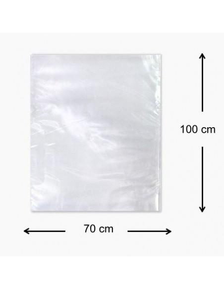 Bolsas de Polietileno sin Cierre Transparentes de 70 x 100 cm