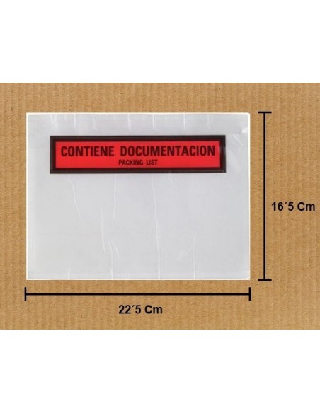 Sobres Porta Documentos Packing List de 22´5 x 16´5 cm