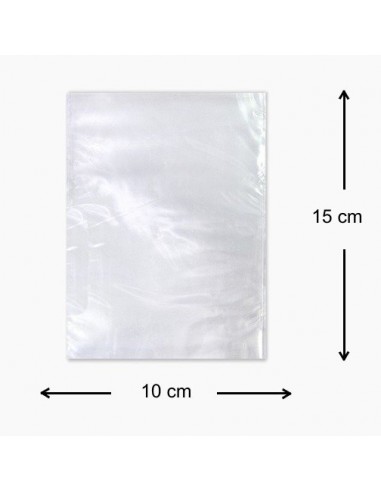 Bolsas de Polietileno sin Cierre Transparentes de 10 x 15 cm