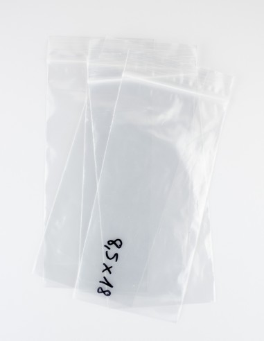 Bolsas con Autocierre Zip transparentes de 8´5 x 18 cm