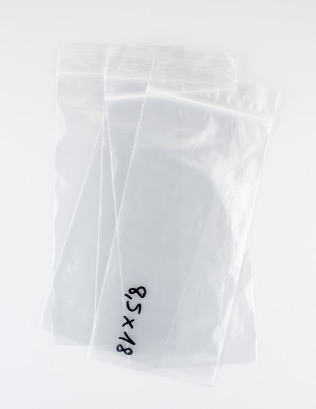 Bolsas con Autocierre Zip transparentes de 8´5 x 18 cm