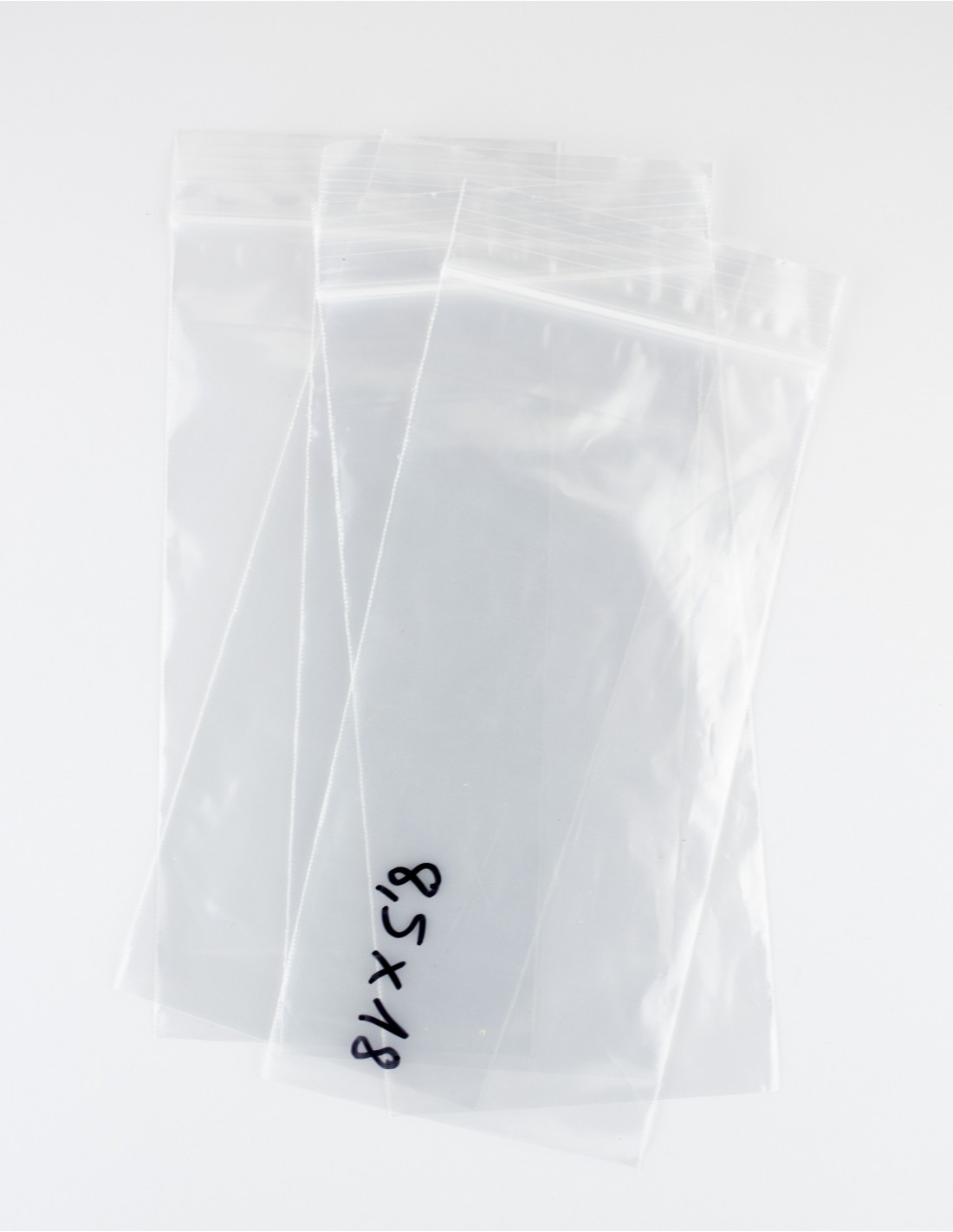 Bolsas 8.5x18 cms de polietileno transparentes, con cierre zip