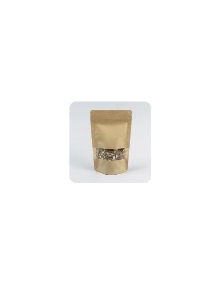 Bolsa DOYPACK de Papel Kraft con autocierre,  Ventana y Base de 25 + 12 x 35 cm